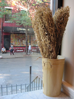 A vase that welcomes visitors to Oatmeal a hot restaurant that is New in New York