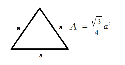 Equilateral area triangle of Area of