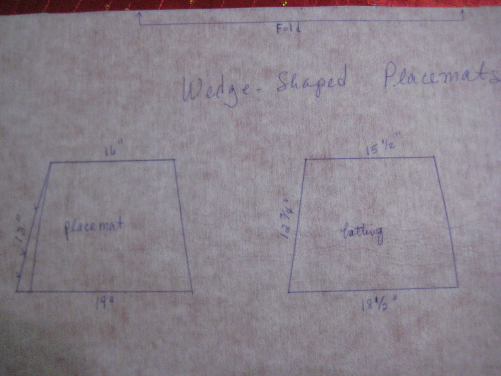 Free Printable Wedge Placemat Patterns Printable Templates