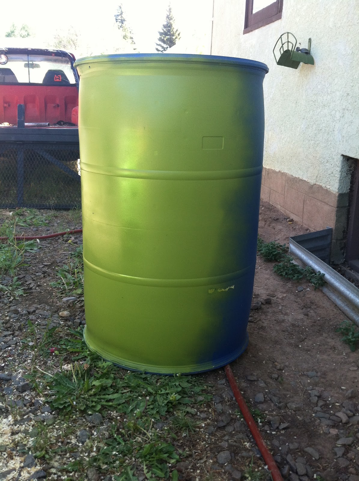 live in the current stenciled rain barrel tutorial