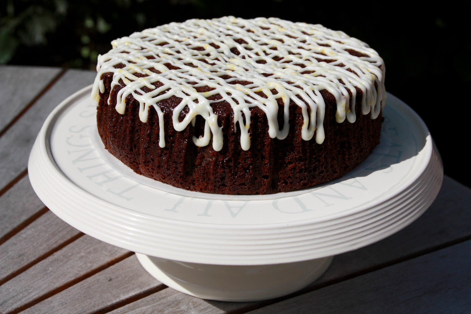 The Cake Trail Sticky Ginger Cake with lemon drizzle icing