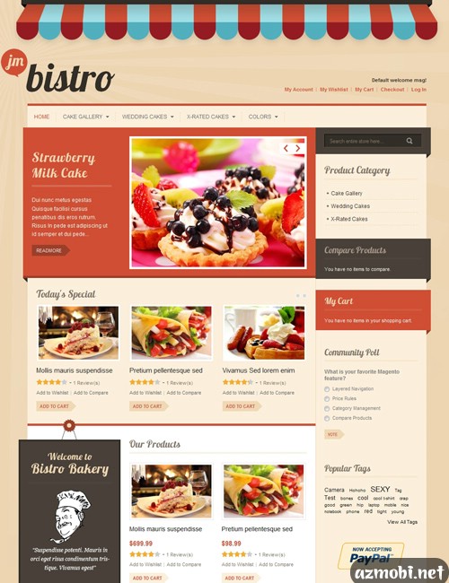 JA Bistro Restaurant Template for Joomla 2.5