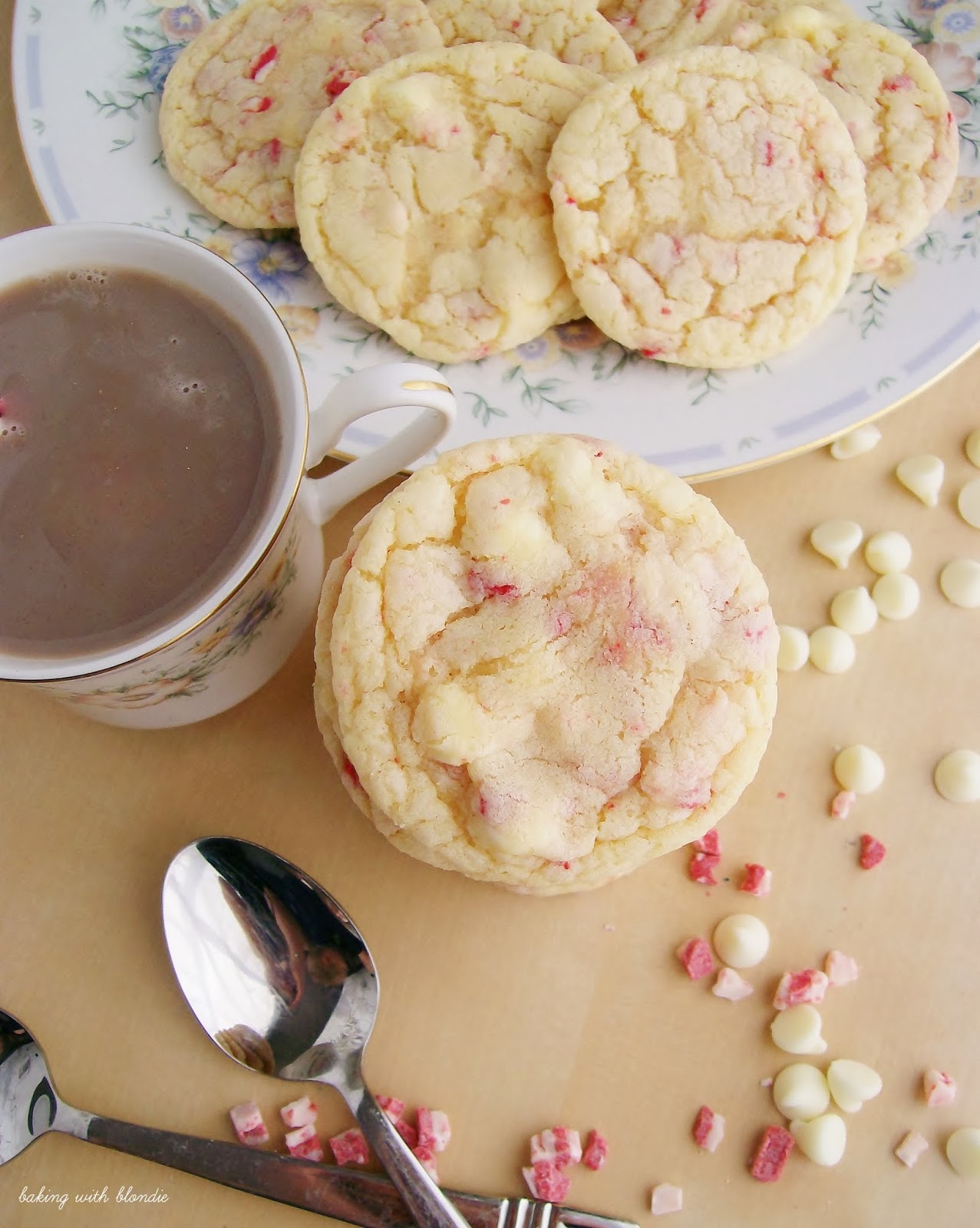 Baking with Blondie White Chocolate Chip Peppermint Sugar Cookies