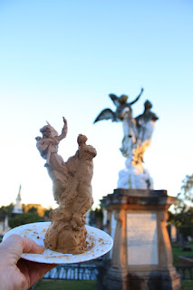 clay model by artist Jane Bennett of the Dixson Monument in Rookwood Necropolis