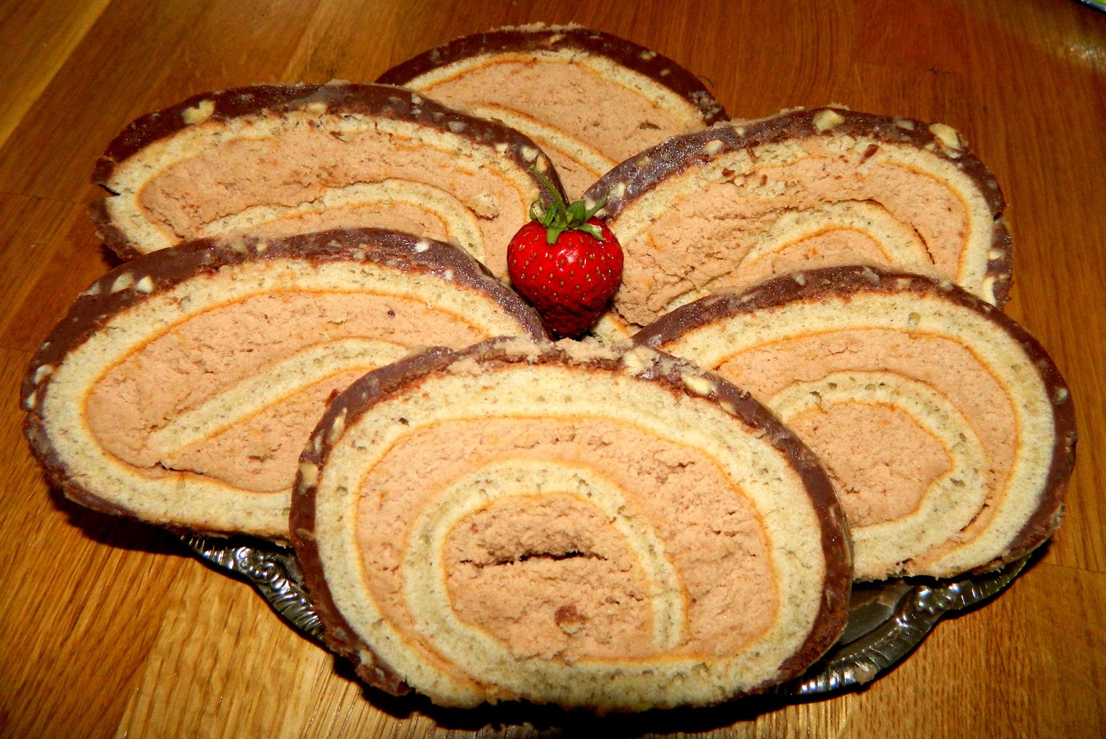 180 degrees Chocolate and Hazelnut IceCream Roulade