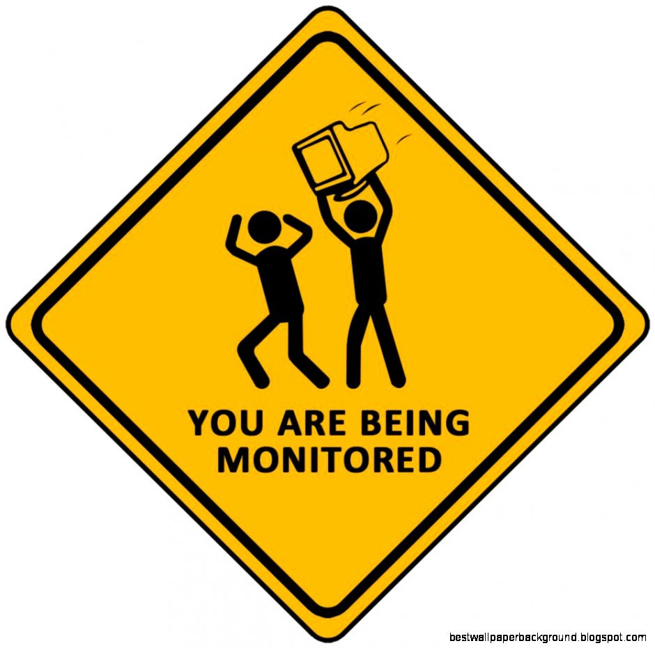 Funny Warning Sign You Are Being Monitored Sticker Self Adhesive Funny Warning Sign You Are Being Monitored Sticker Self Adhesive