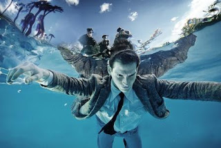 the pool with my family.