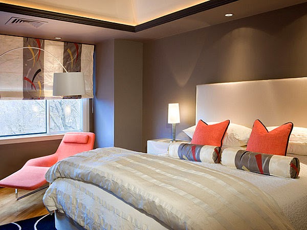 Dormitorios en marrón y naranja - Ideas para decorar dormitorios
