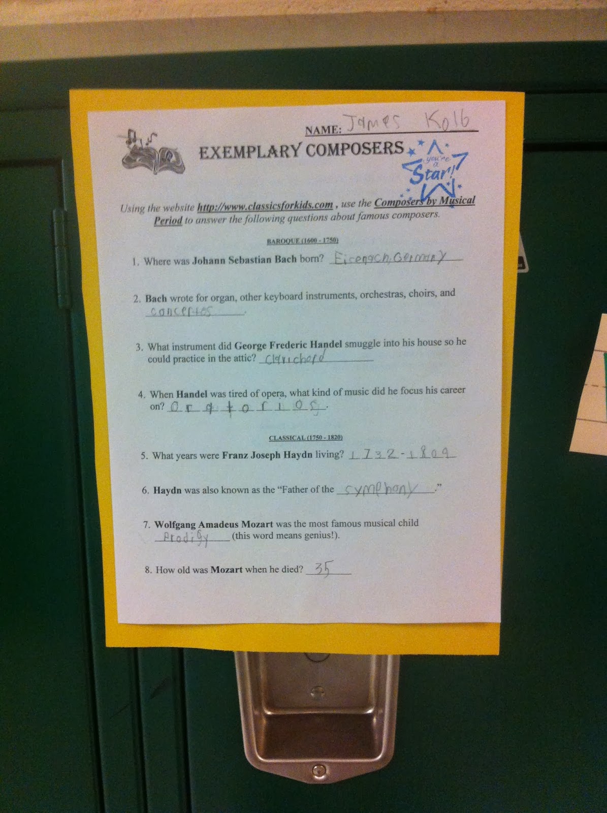 Major Solutions for Minor Music Teaching Problems 5th Grade Time Periods & Exemplary Composers
