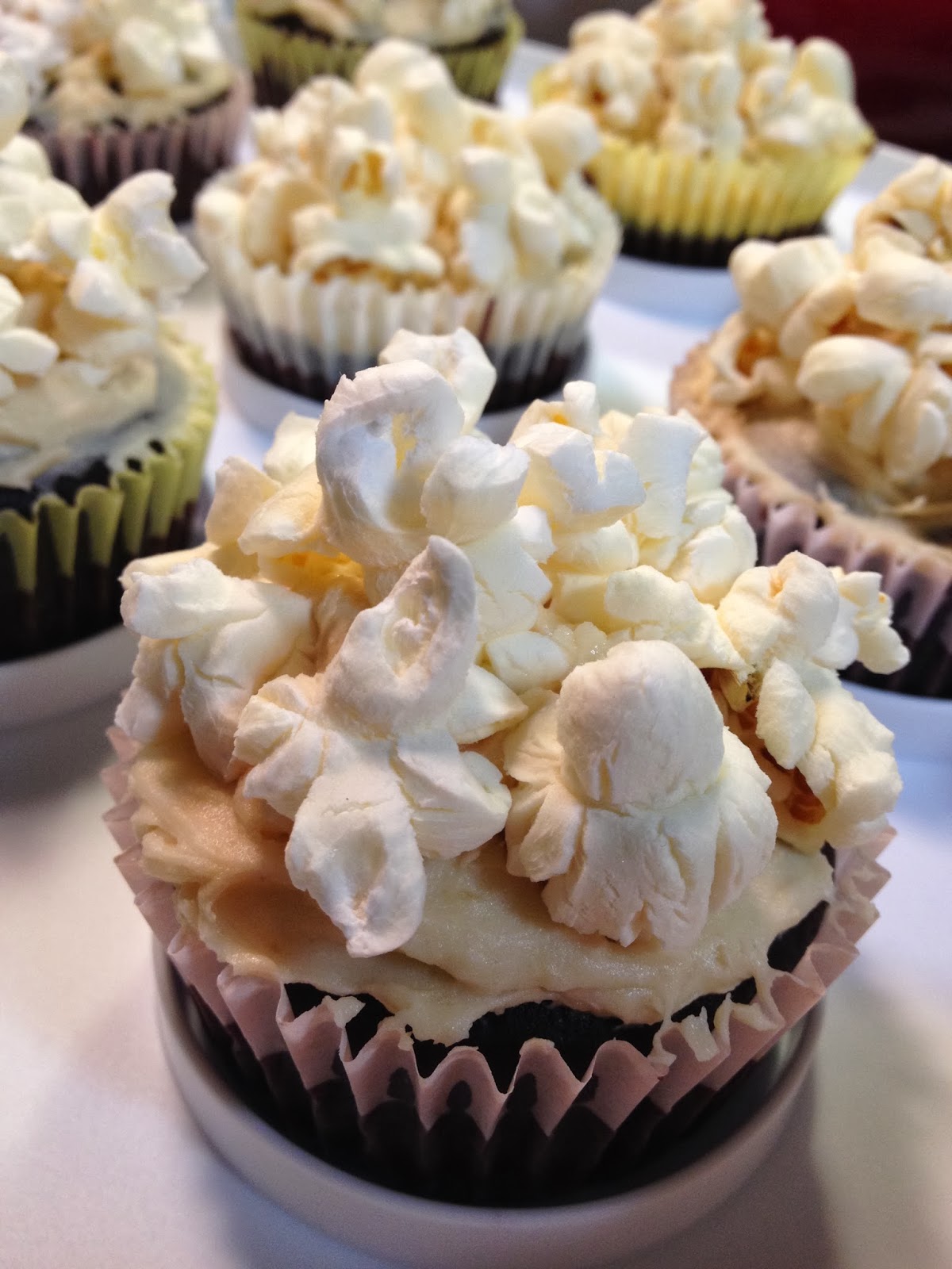 ChocolateDrizzled Popcorn Cupcakes Stress Baking