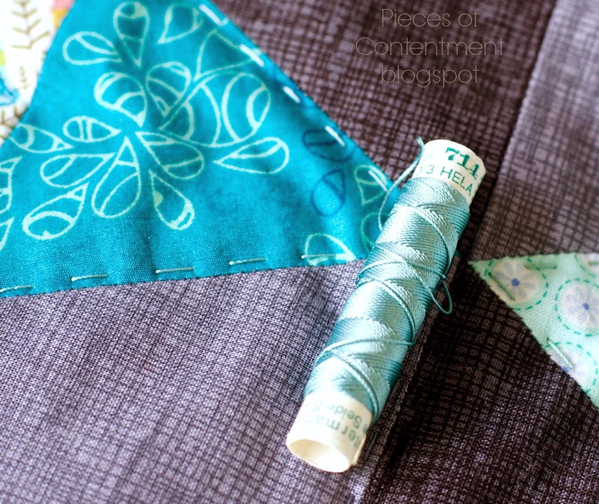 Pieces of Contentment Hand Quilting with Silk Threads