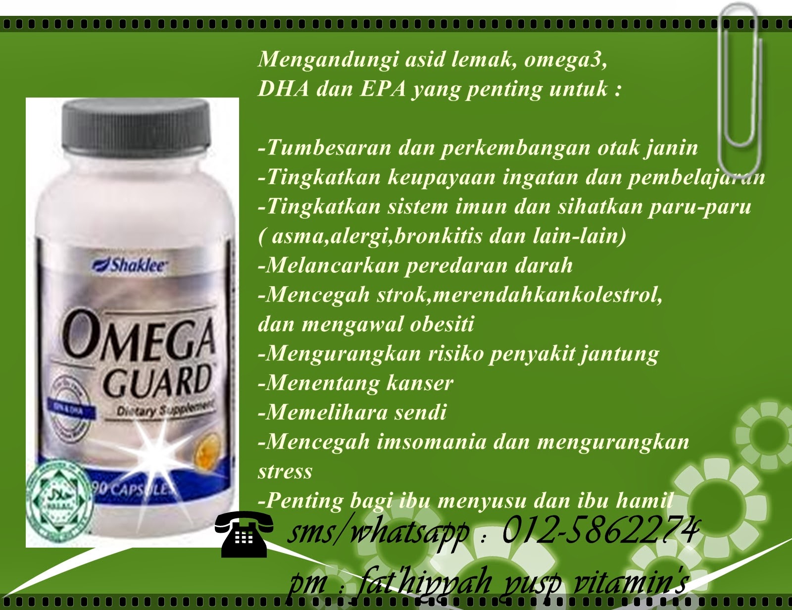 kisah hidupku... omega guard shaklee