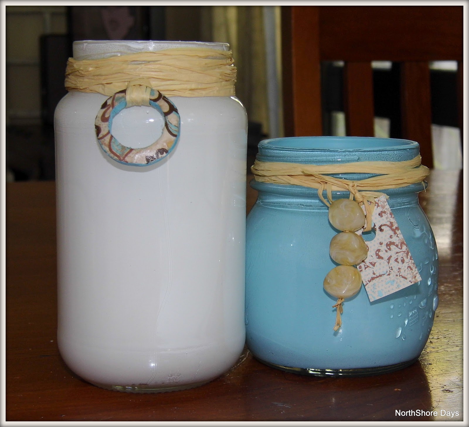 NorthShore Days..... Painted Jars Inspired by the Beach