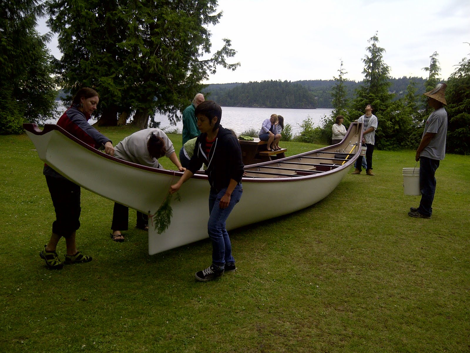 Sunshine Coast Pulling Together Canoe Journey 2011 Blessing the Canoes