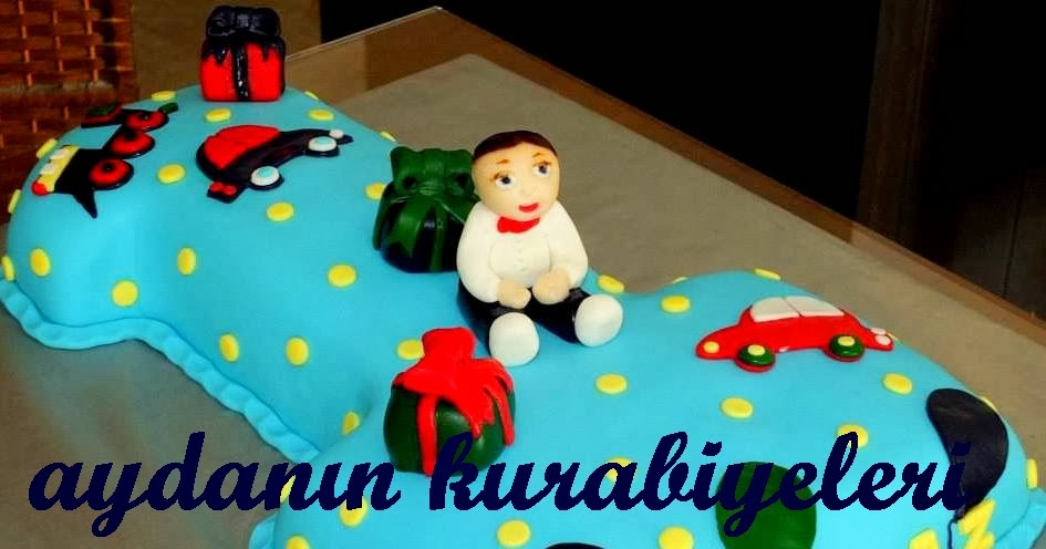 Aydanin Kurabiyeleri Poyraz�ın 1.yaş günü pastası