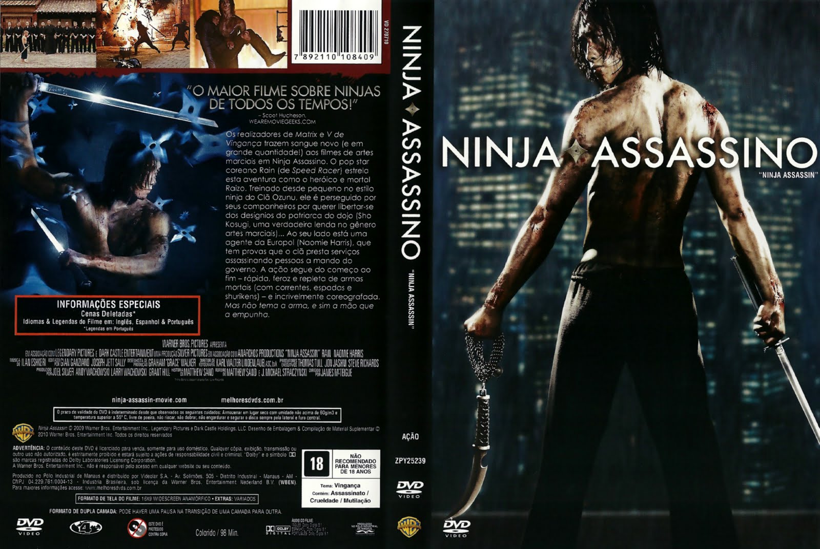 Dvd Ninja Assassino 1 2 E 3 Dvd - Original