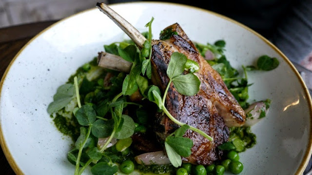 Selfridges on the roof with vintage salt restaurant lamb