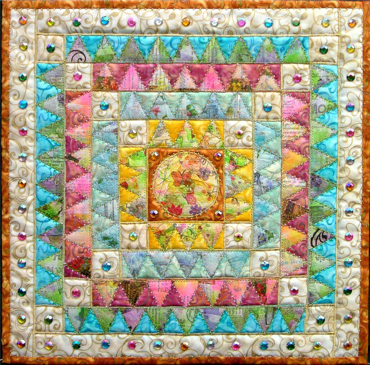 Frieda Oxenham 30. Triangles Journal Quilt