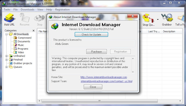 Internet Download Manager (IDM) 6.12 Build 22