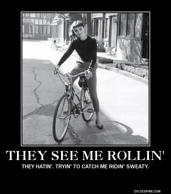 biking to work sweat