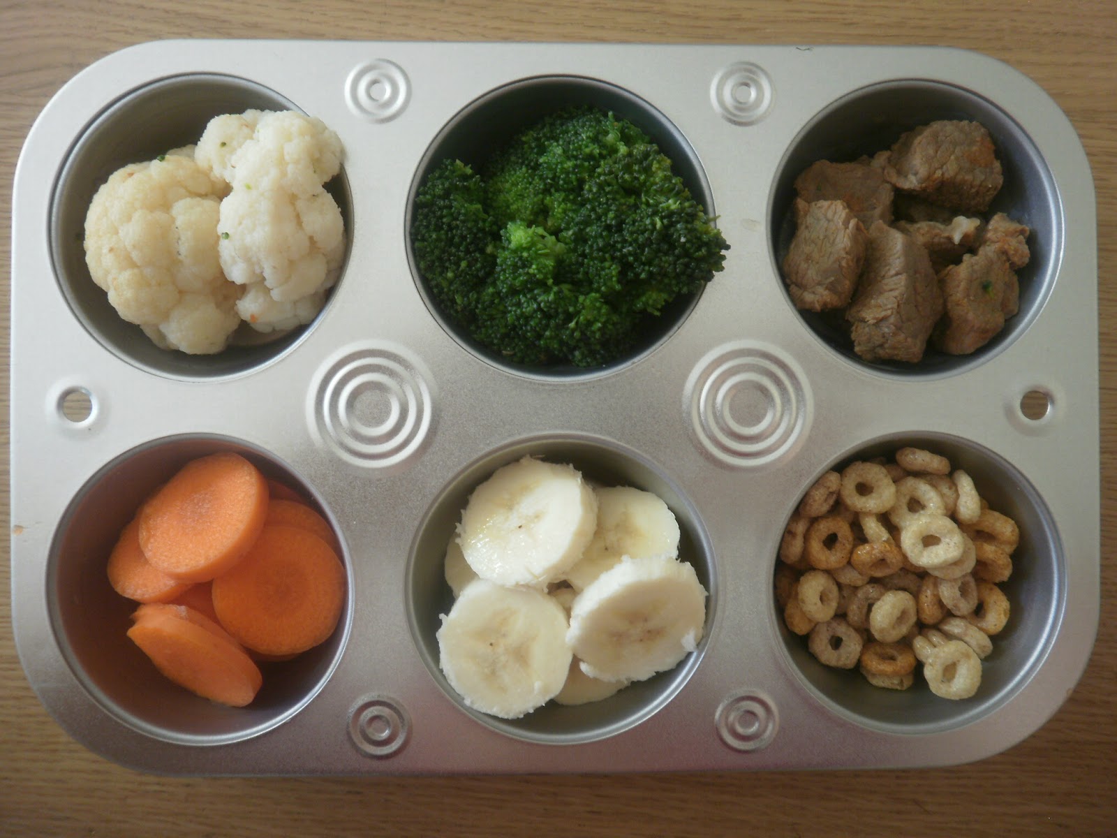 Meat and 3 Vegetables Muffin Tin Meal Yummy Inspirations