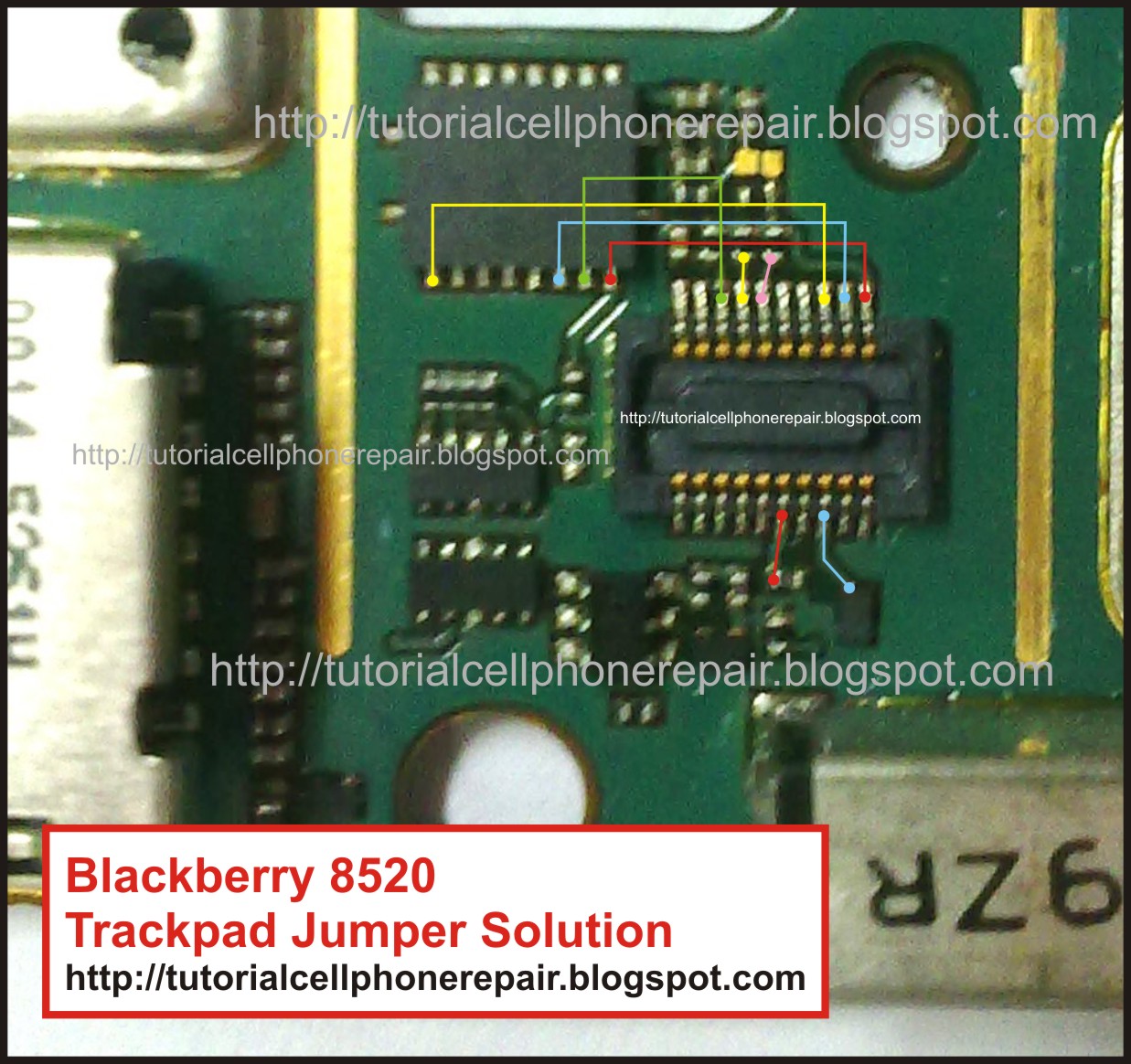 Blackberry 8520 Track pad Jumper Solution