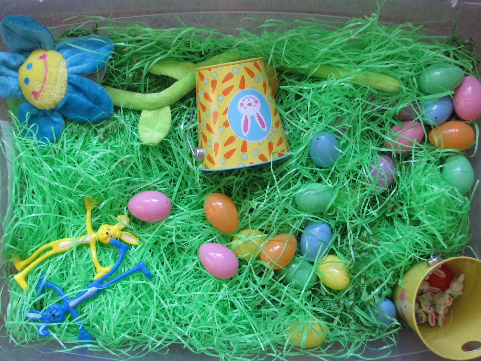 a little of this... Sensory Bins for Spring