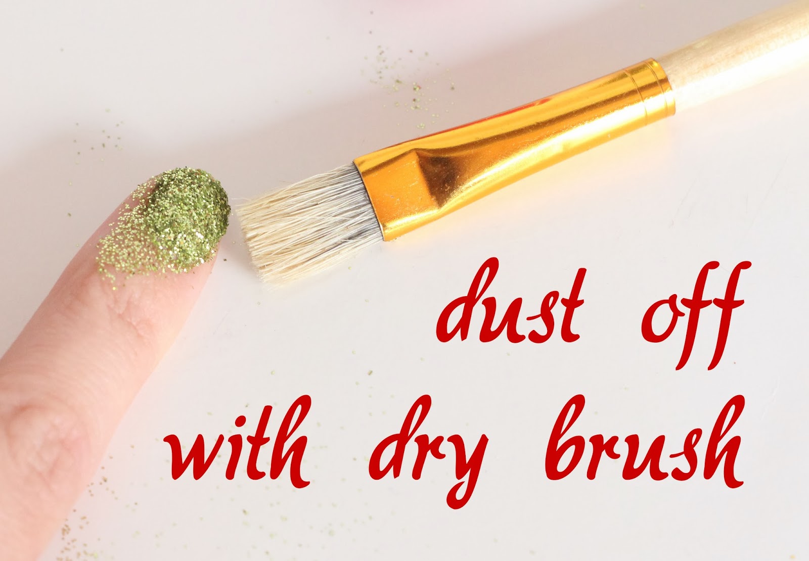 Grosgrain Easy Holiday Nails. Clear Coat. Dip in Glitter.