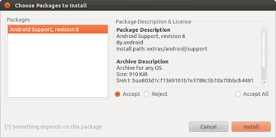 install Android Support Package install Android Support Package