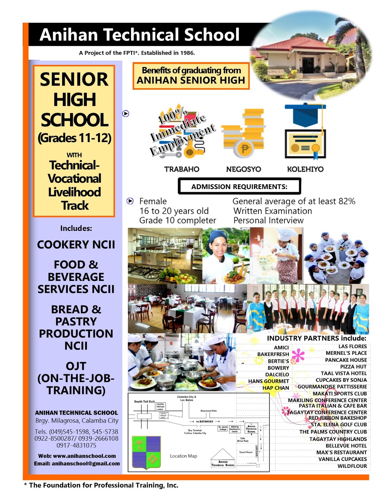 anihan technical school anihan senior high school high school flyers