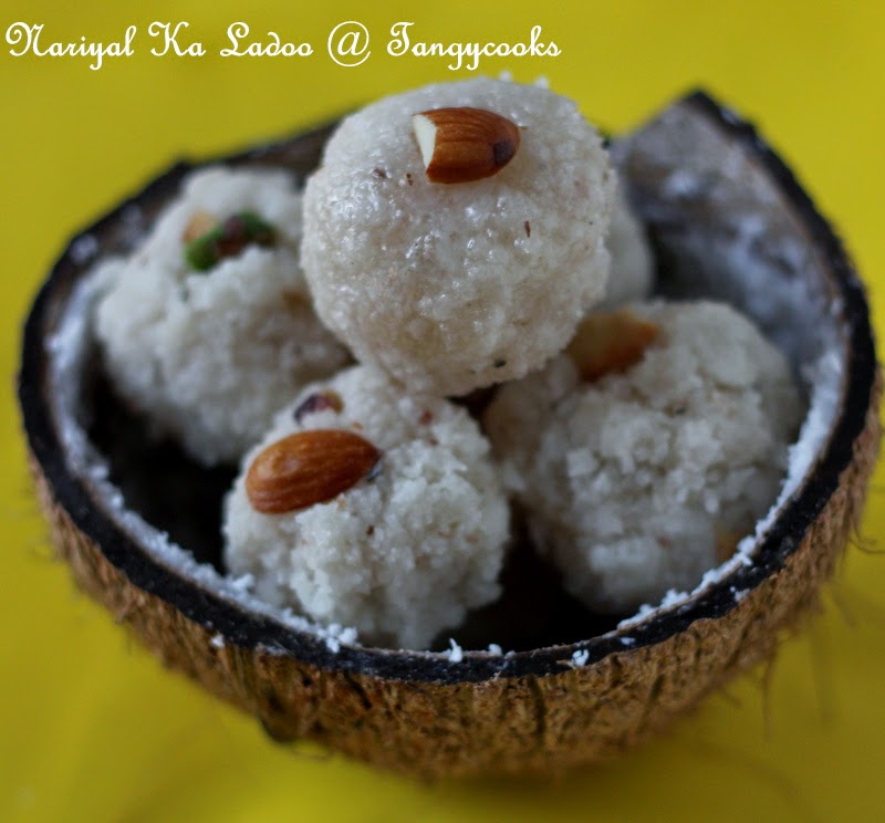 CONCOCTIONS OF A COOKAHOLIC !!! Coconut Ladoo/Nariyal ka Ladoo/Coconut