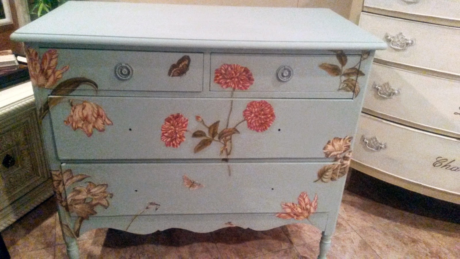 Working through the Paint Flower Dresser