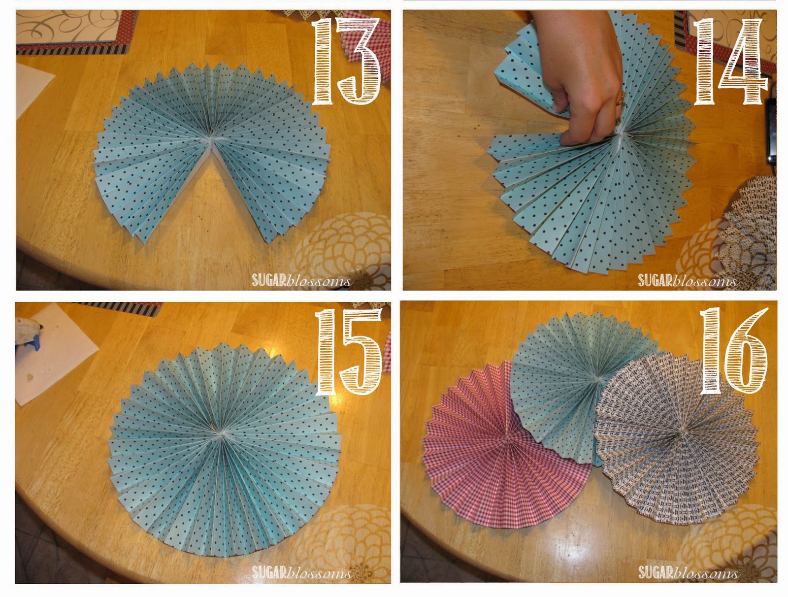 Sweet Sugar Blossoms DIY Paper Fans