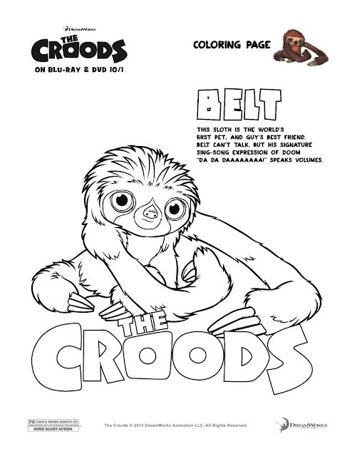 Belt colour page the croods