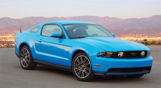 baby blue mustang