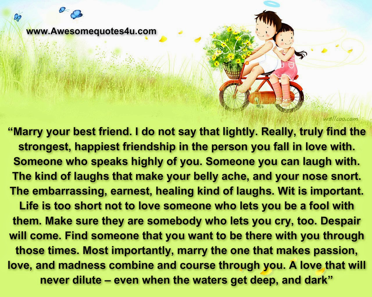 Marry your best friend quote