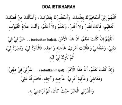 Istikarah cara solat EXAM DAN