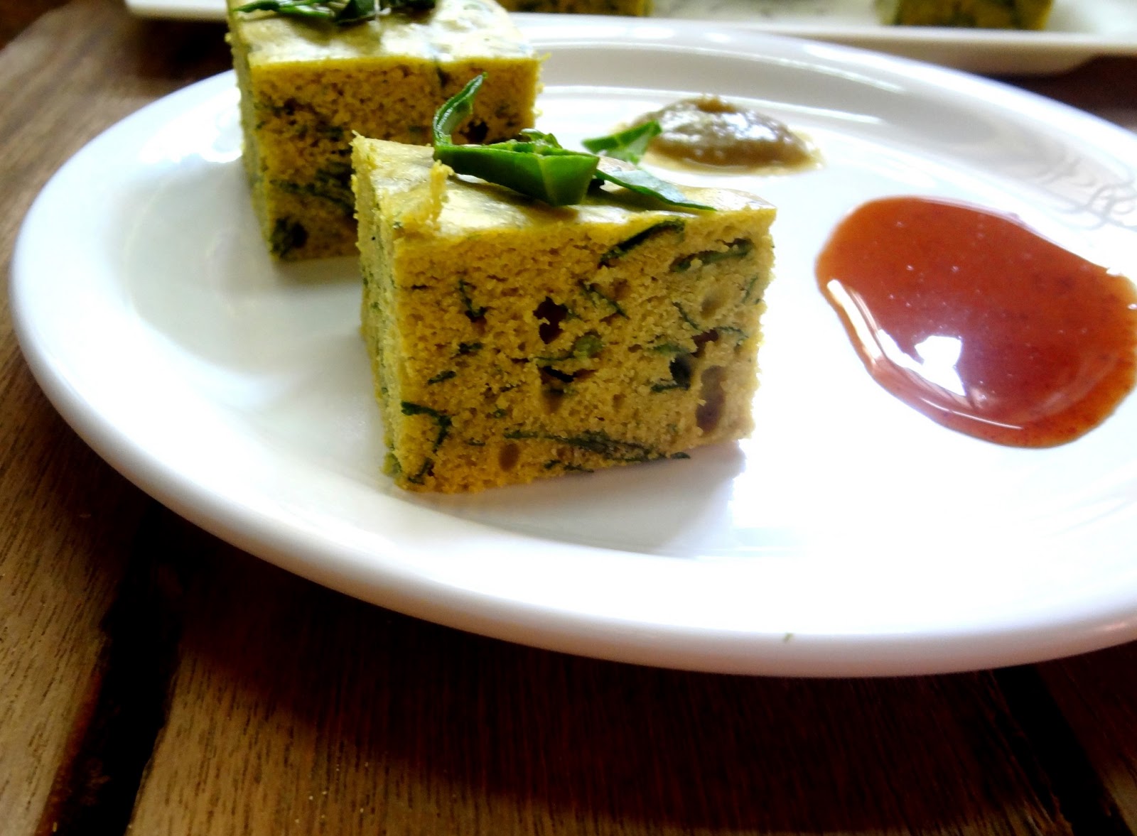Steamed Healthy Gram flour cakes (DHOKLAS)