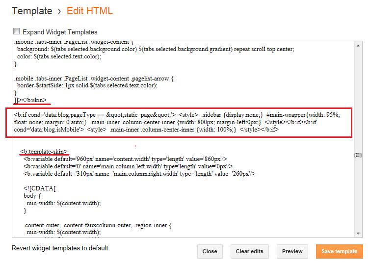 Hide the Blogger Sidebar Quick Tip Blogger Tips Pro