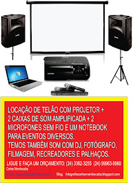 LOCAÇÃO DE TELÃO COM PROJETOR