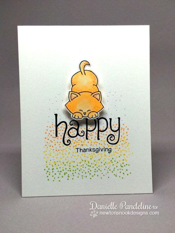 Happy Thanksgiving Card by Danielle Pandeline | Newton's Antics and Simply Seasonal Stamp sets by Newton's Nook Designs #newtonsnook