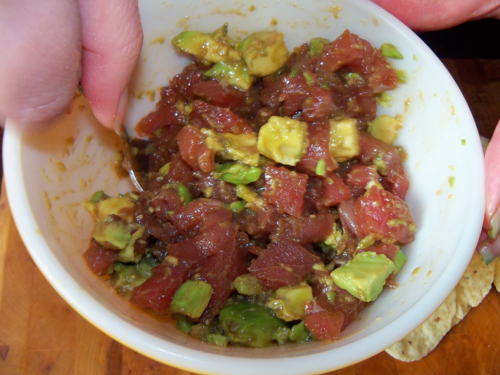 Cyndaverse Asian tuna tartare crisps restaurant favorite at home