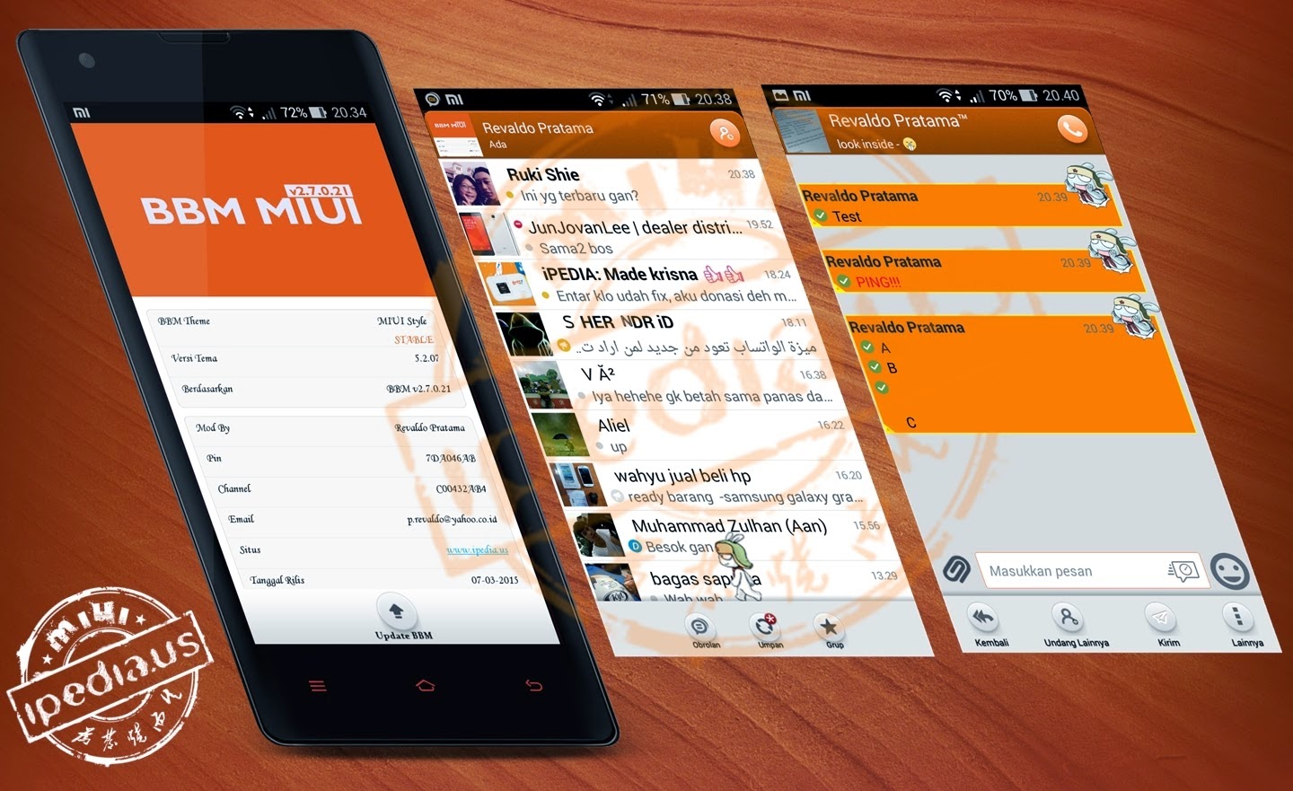 BBM Mod Tema MIUI Versi 2.7.0.21 ApkUpdate 2015 BBM Mod Tema MIUI Versi 2.7.0.21 Apk (Terbaru)