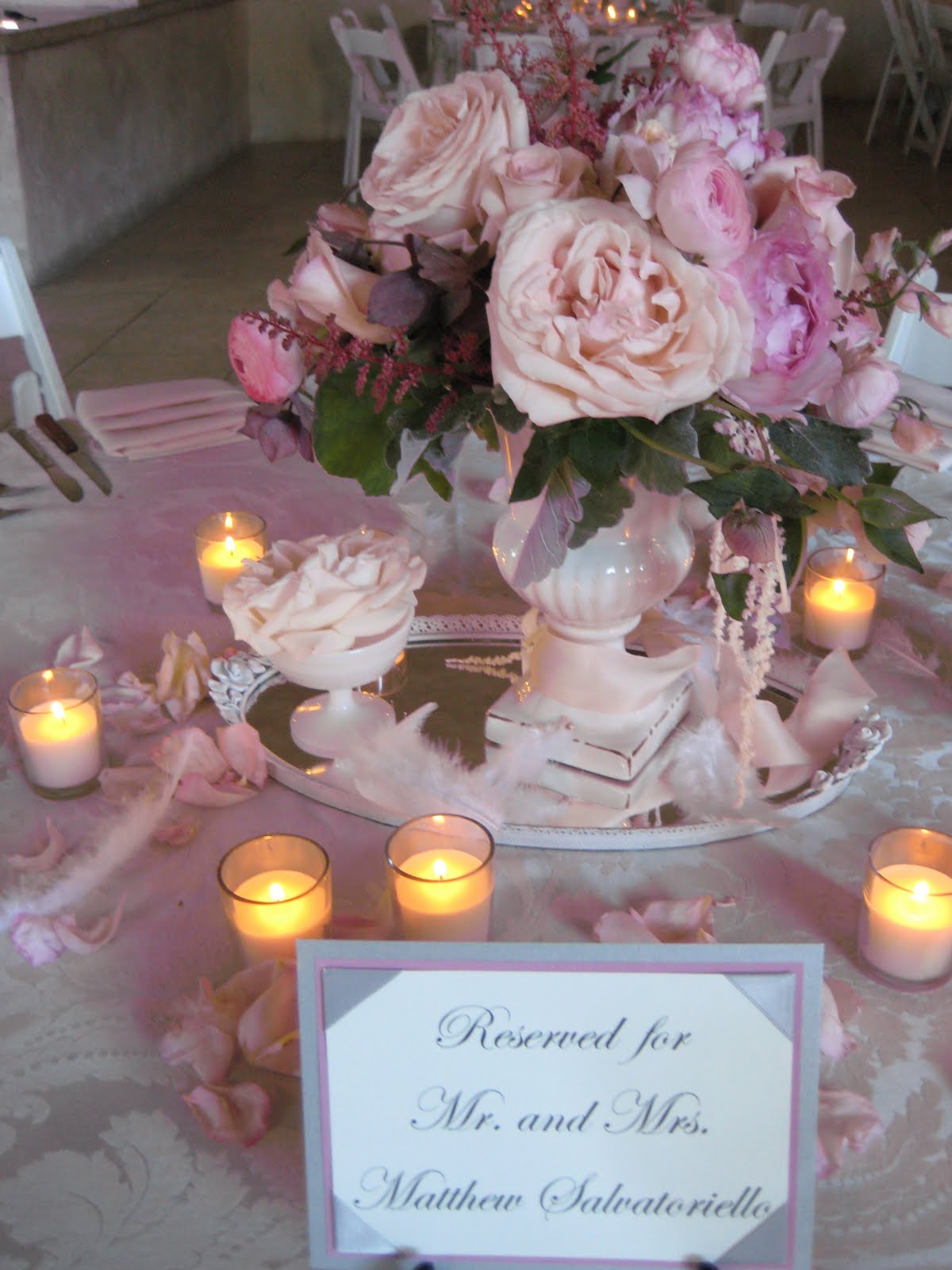 Romantic Red Rose Wedding Flowers