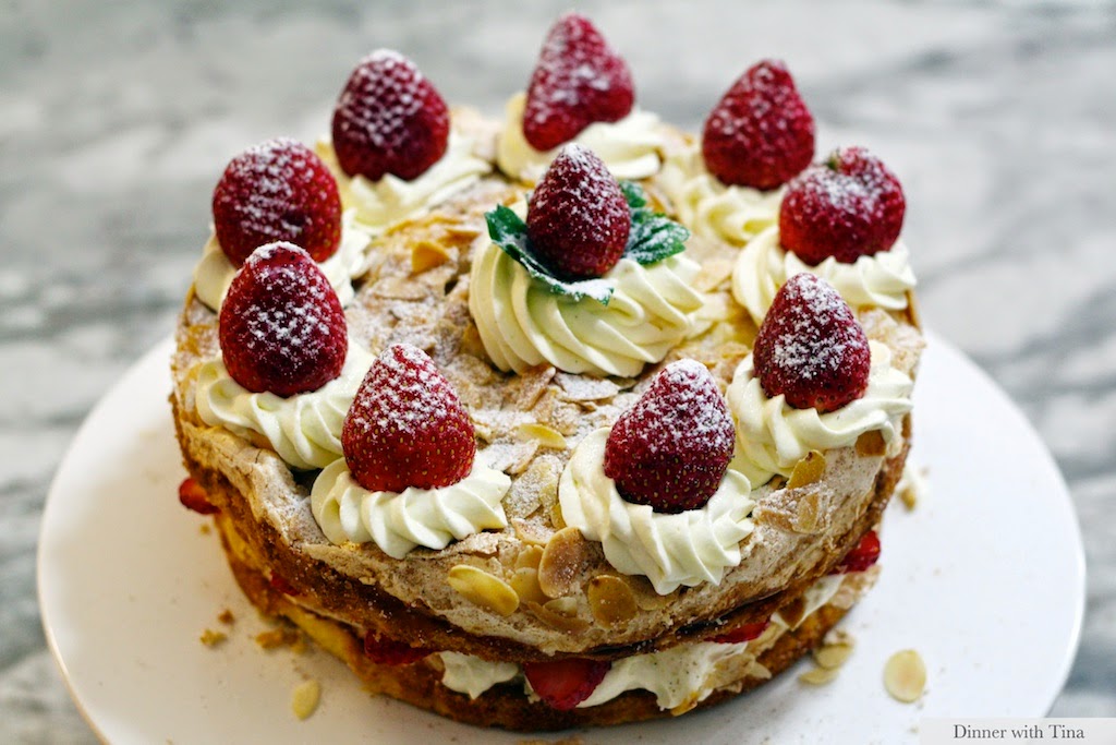 Almond meringue cake Dinner with Tina