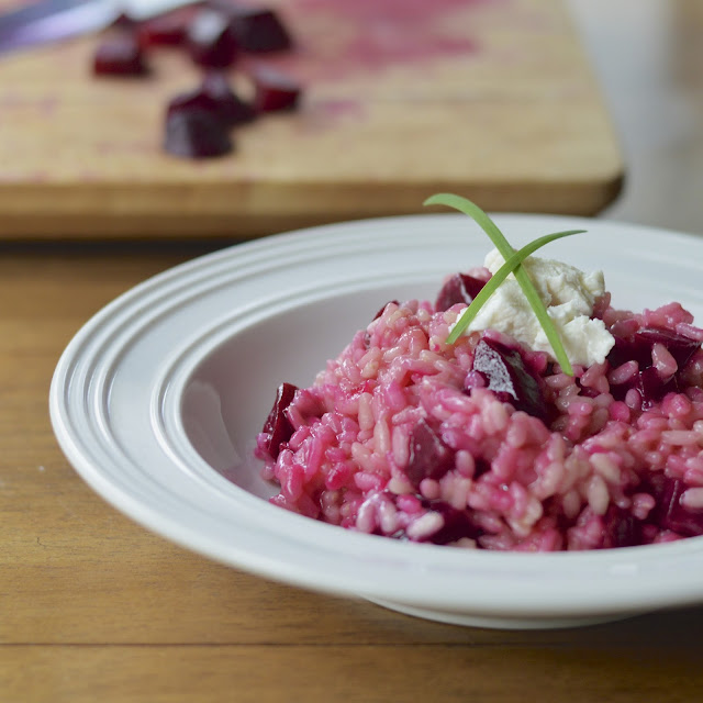 Beet Risotto with Goat Cheese Virtually Homemade Beet Risotto with