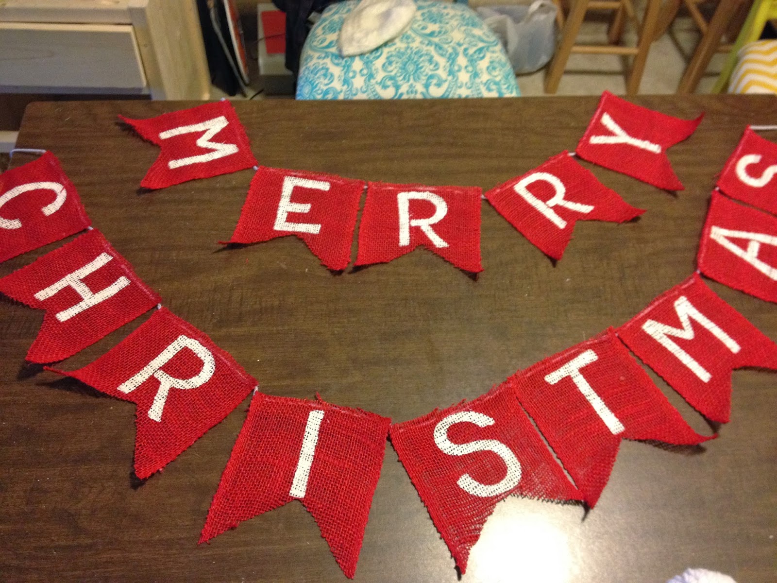 Burlap Christmas Banner