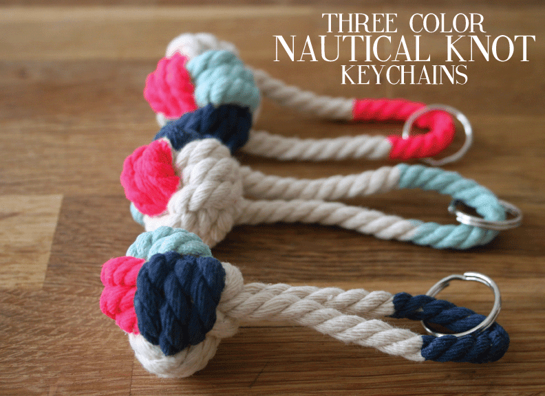 Just A Darling Life Product Profile 3 Color Nautical Knot Keychains!