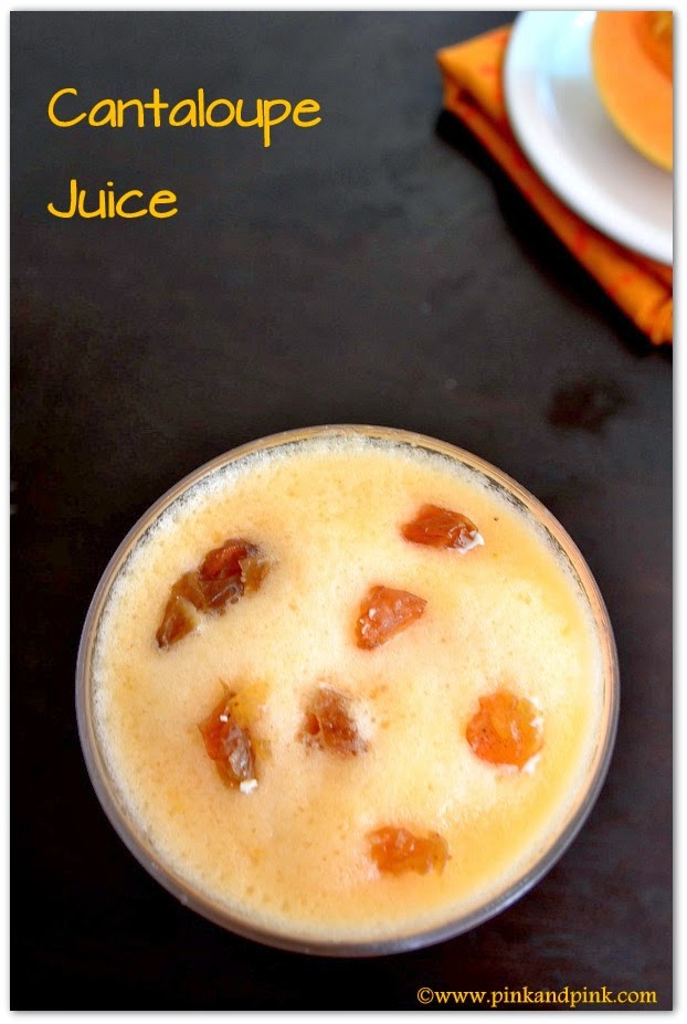 Musk Melon Juice RecipeCantaloupe (Kirni Palam) Juice Pink and Pink