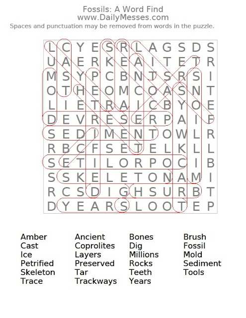 Daily Messes: National Fossil Day